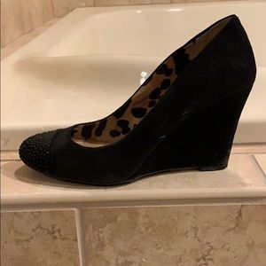 Velvet black Jessica Simpson wedges